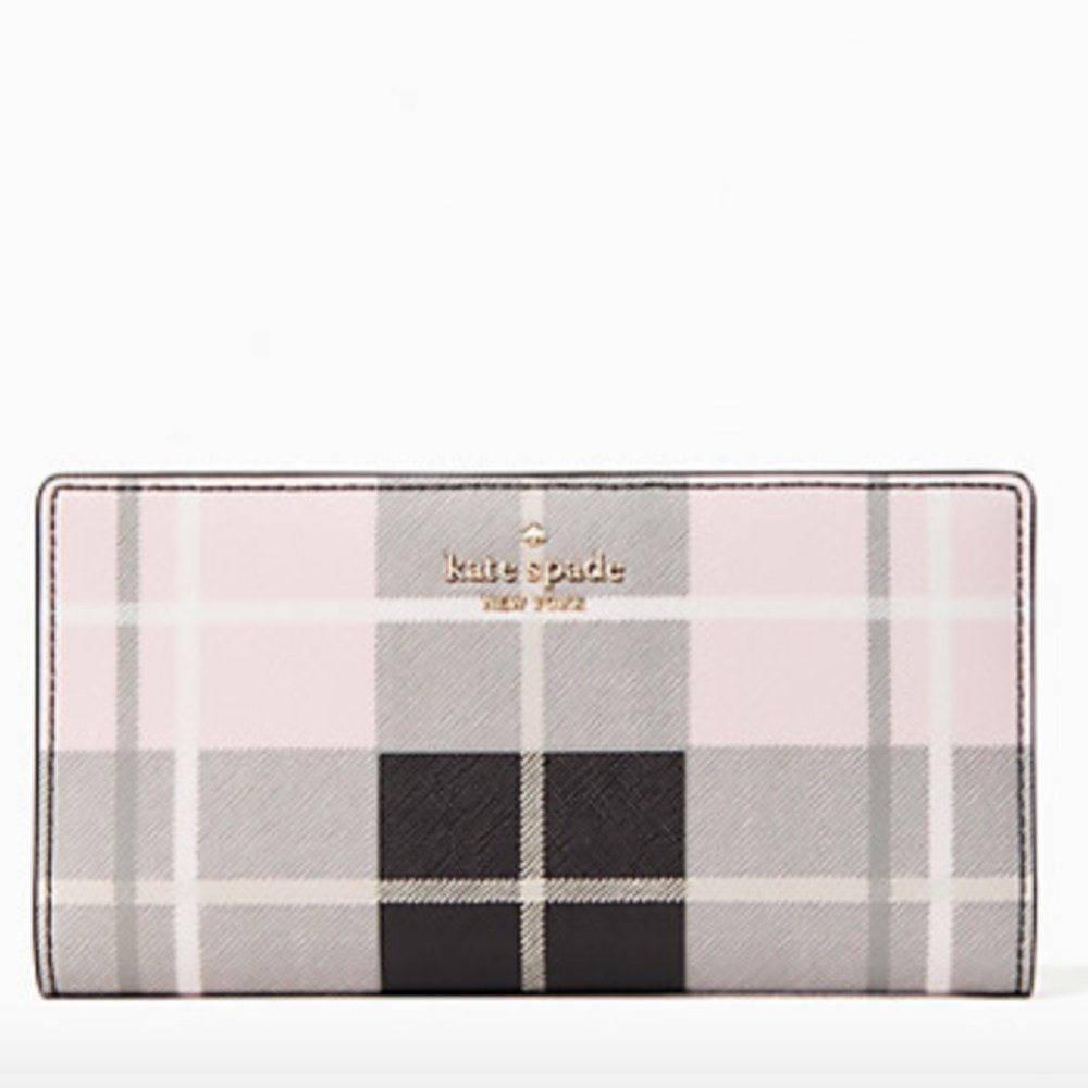 Kate Spade Laurel Way Woodland Plaid Staci Wallet